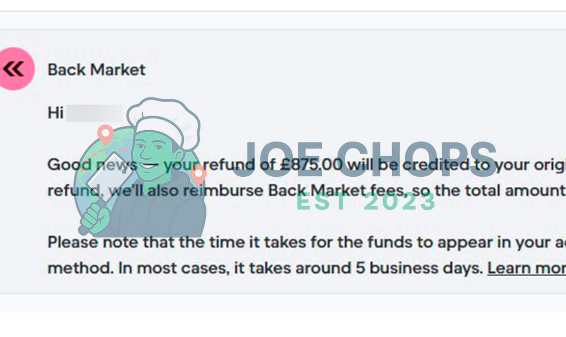 Back Market Order Success